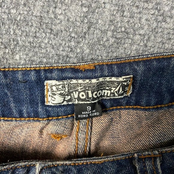 Volcom Straight Leg Skinny Jeans Women's Size 9 Denim Cotton Mid Rise - Picture 9 of 12